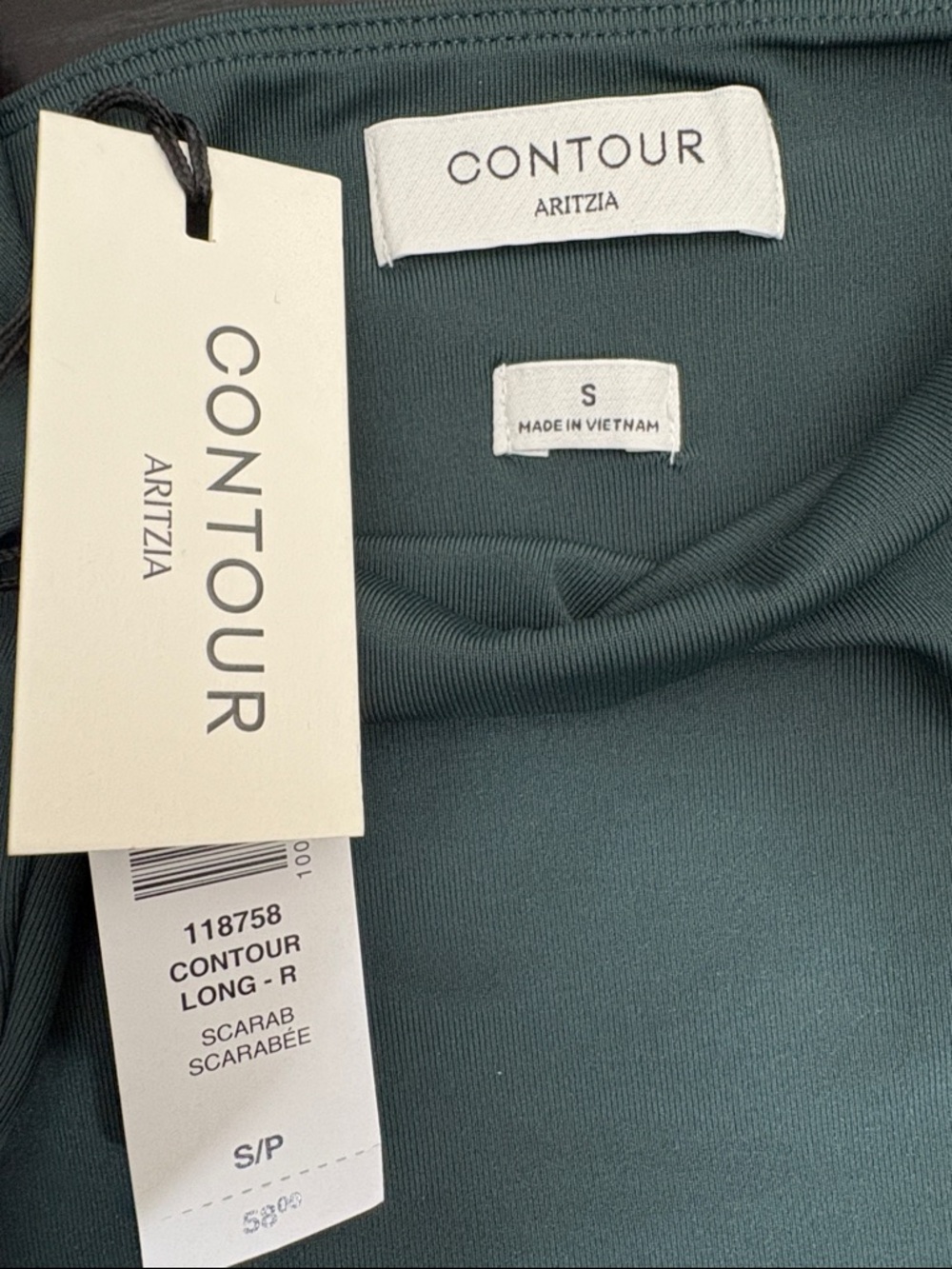 Aritzia Scarab Green Original Contour Headway Bodysuit 8758 - Picture 2 of 7